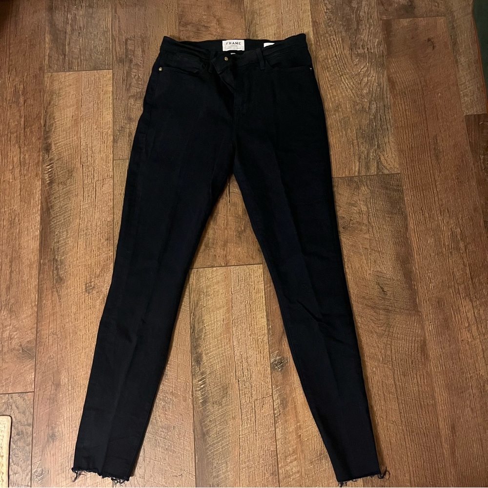 FRAME Le High Skinny Dark Blue Jeans (size 29)